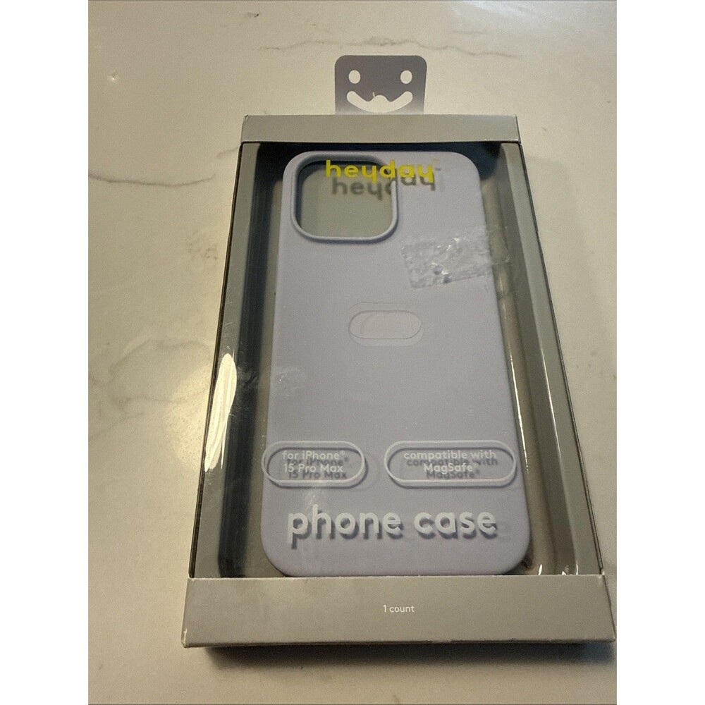 Heyday Silicone MagSafe Phone Case For iPhone 15 Pro Max, Soft Purple